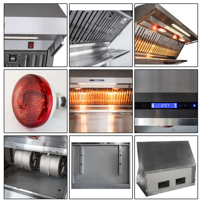Forno Savona - 36" Wall Mount Range Hood Baffle Filter & Back Splash FORNO