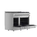 FORNO Galiano 48-inch Gas Range Stainless Steel, 8 Burners, 107,000 BTU, Griddle, 6.58 cu.ft. Double Oven FORNO