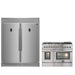 Forno Premium 2-Piece Bundle - Galiano 48" Dual Fuel Range, Rizzuto 60" Convertible Refrigerator FORNO