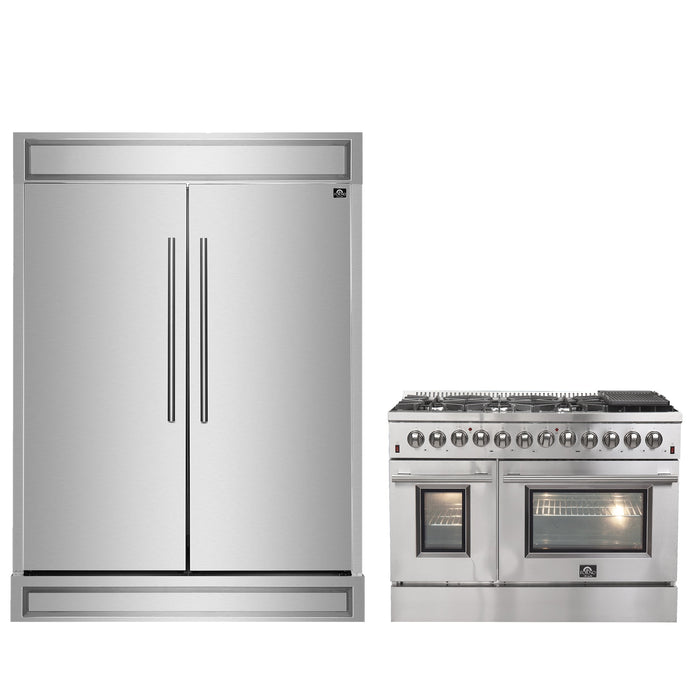 Forno Premium 2-Piece Bundle - Galiano 48" Range, Maderno 28" Decorative Trim FORNO