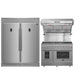 Forno 3-Piece Bundle - Galiano 48" Gas Range, Rizzuto 60" Refrigerator, Range Hood FORNO