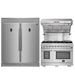 Forno 3-Piece Bundle - Capriasca 48" Gas Range, Rizzuto 60" Refrigerator, Range Hood FORNO