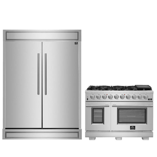 Forno Premium 2-Piece Bundle - Capriasca 48" Range, Maderno 28" Units with Trim FORNO