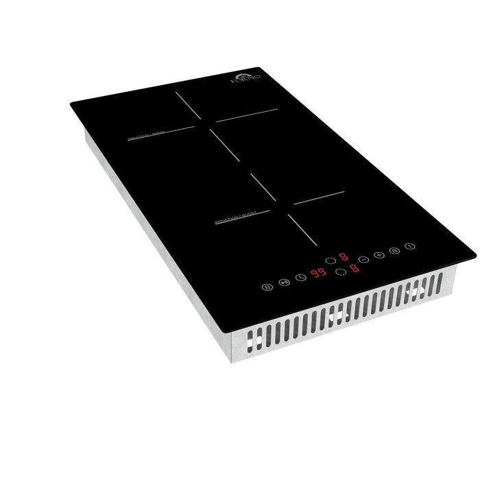 Forno Parco 12-Inch Induction Cooktop, 2 Zones, 3600W, Touch Control, 9 Power Levels & Booster Function FORNO