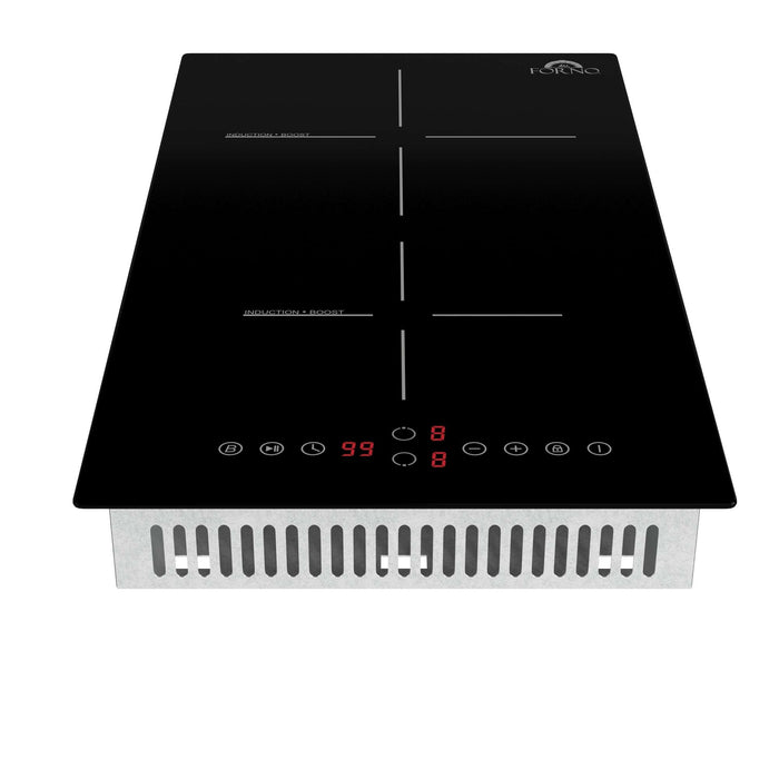 Forno Parco 12-Inch Induction Cooktop, 2 Zones, 3600W, Touch Control, 9 Power Levels & Booster Function FORNO