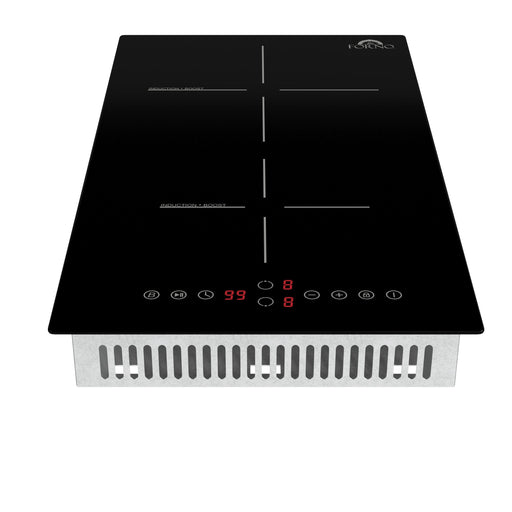 Forno Parco 12-Inch Induction Cooktop, 2 Zones, 3600W, Touch Control, 9 Power Levels & Booster Function FORNO