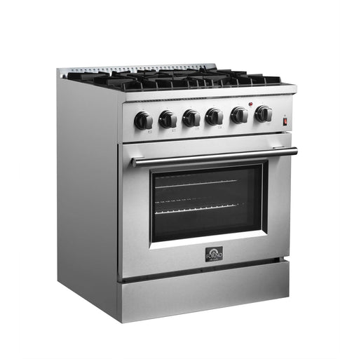 Forno Marco 30" Dual Fuel Range, 4 Burners, 37,000 BTU, 4.32 cu.ft. Convection Oven FORNO