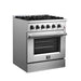 Forno Marco 30" Dual Fuel Range, 4 Burners, 37,000 BTU, 4.32 cu.ft. Convection Oven FORNO