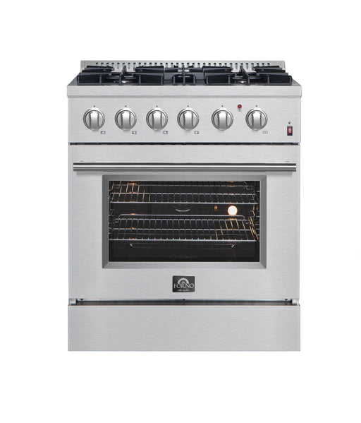 Forno Marco 30" Dual Fuel Range, 4 Burners, 37,000 BTU, 4.32 cu.ft. Convection Oven FORNO