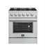 Forno Marco 30" Dual Fuel Range, 4 Burners, 37,000 BTU, 4.32 cu.ft. Convection Oven FORNO