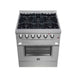 Forno Marco 30" Dual Fuel Range, 4 Burners, 37,000 BTU, 4.32 cu.ft. Convection Oven FORNO