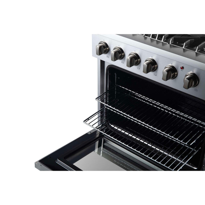 Forno Marco 30" Dual Fuel Range, 4 Burners, 37,000 BTU, 4.32 cu.ft. Convection Oven FORNO