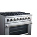 Forno Marco 36-Inch Dual Fuel Range, 6 Sealed Burners - 67,000 BTU, 5.36 cu.ft. True Convection Oven FORNO