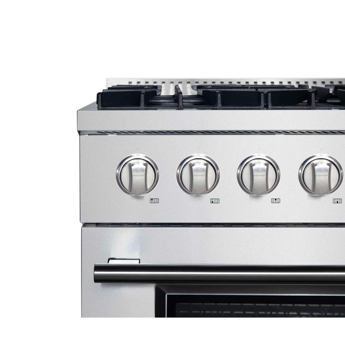 Forno Marco 36-Inch Dual Fuel Range, 6 Sealed Burners - 67,000 BTU, 5.36 cu.ft. True Convection Oven FORNO