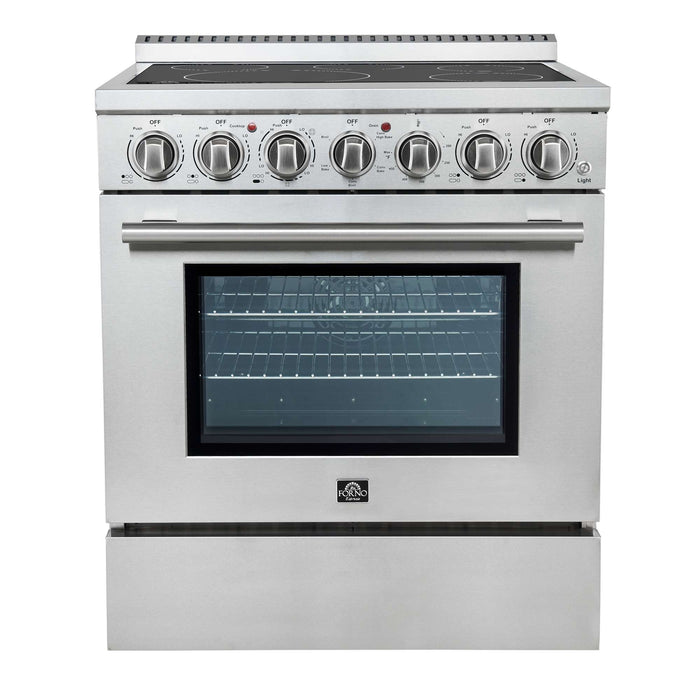 Forno Paolo 30" Freestanding Electric Range in Stainless-Steel, 4.38 cu.ft. True Convection Oven FORNO