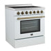 Forno Paolo 30" Freestanding Electric Range in White, 4.38 cu.ft. True Convection Oven FORNO