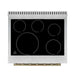 Forno Paolo 30" Freestanding Electric Range in White, 4.38 cu.ft. True Convection Oven FORNO