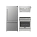 Forno 3-Piece Bundle - Leonardo Espresso 30" Stainless Steel Range, 31" Bottom Freezer, 30" Range Hood FORNO