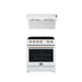 FORNO Premium 2-Piece Kitchen Bundle - Leonardo Espresso 30" White Range, 30" White Range Hood FORNO