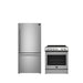 Forno Premium 2-Piece Bundle - Leonardo Espresso 30" Range, 31" Stainless Steel Bottom Freezer FORNO