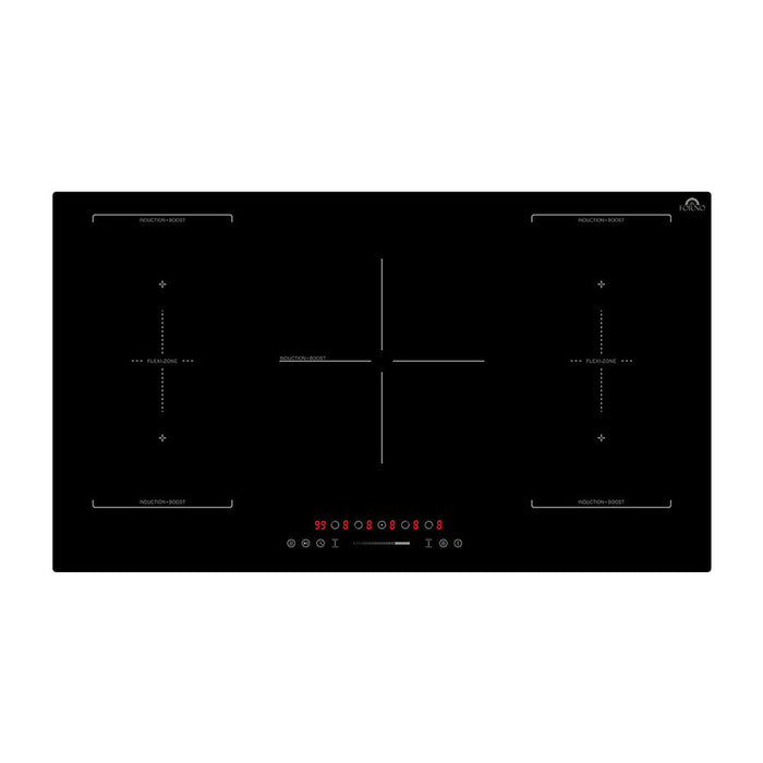 Forno Ornonzo 36-Inch Induction Cooktop, 5 Zones, 2 Flex-Zones, 10200W, Touch Control, 9 Power Levels FORNO