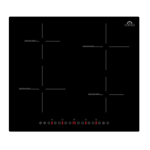 Forno Parco 24-Inch Induction Cooktop, 4 Zones, 7200W, Touch Control, 9 Power Levels & Booster Function FORNO
