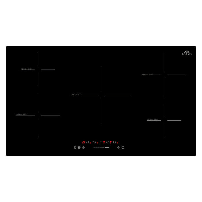 Forno Parco 36-Inch Induction Cooktop, 5 Zones, 10200W, Touch Control, 9 Power Levels & Booster Function FORNO