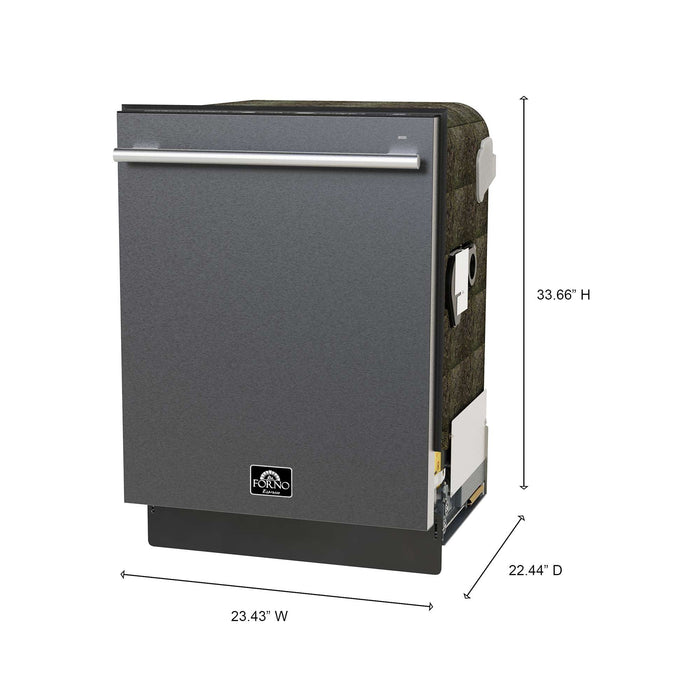 Romano Espresso 24" Built-In Black Dishwasher FORNO