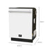 Romano Espresso 24" Built-In White Dishwasher FORNO