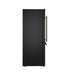 Forno 3-Piece Bundle - Leonardo Espresso 30" Black Range, 30" Range Hood, 31" Black Bottom Freezer FORNO