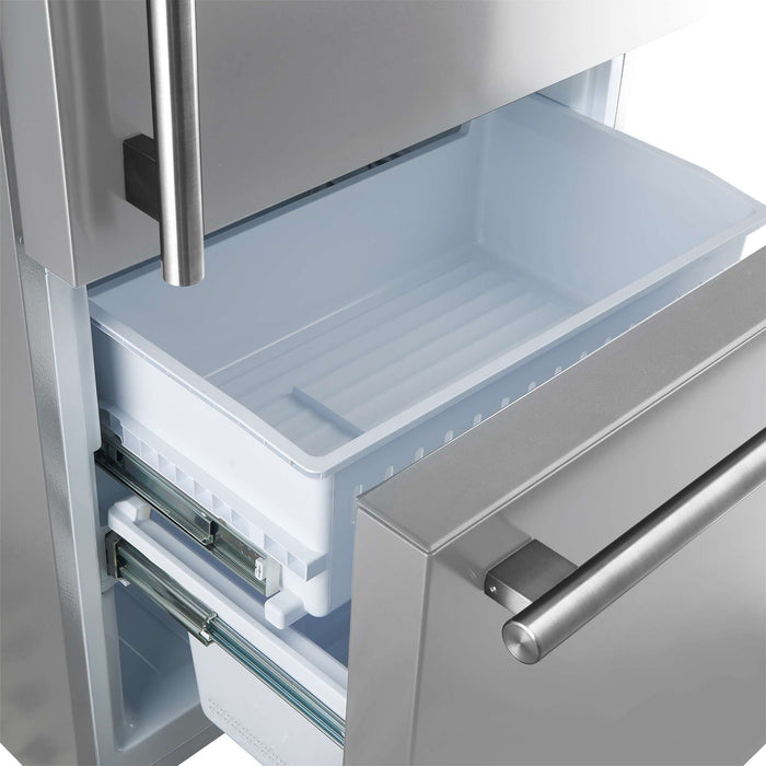 Forno Milano Espresso 31" Stainless 17.2 cu. ft. Right Swing Bottom Freezer Refrigerator FORNO