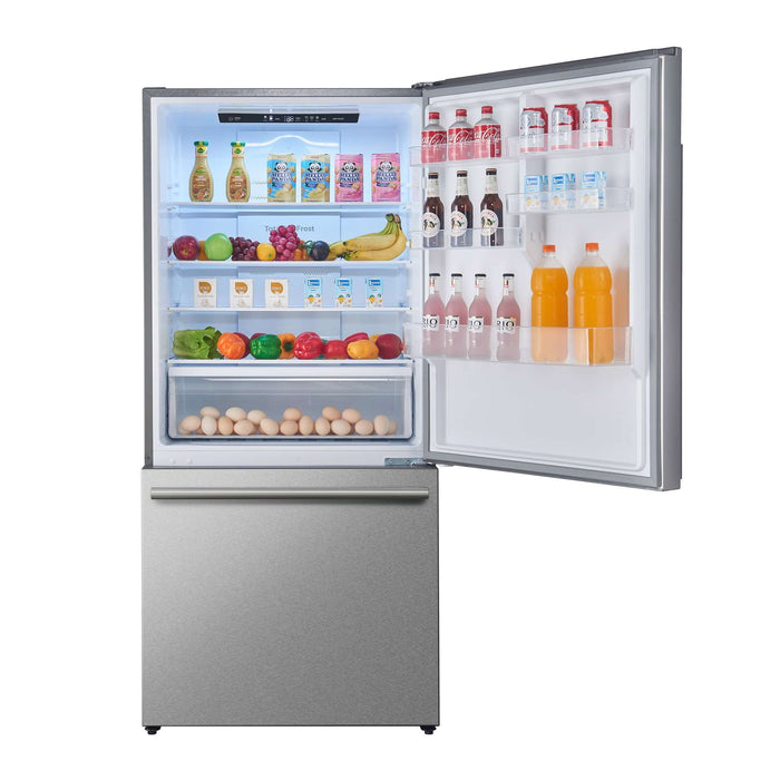 Forno Milano Espresso 31" Stainless 17.2 cu. ft. Right Swing Bottom Freezer Refrigerator FORNO