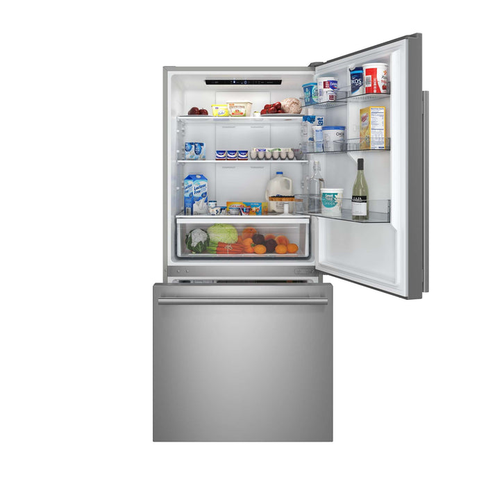Forno Milano Espresso 31" Stainless 17.2 cu. ft. Right Swing Bottom Freezer Refrigerator FORNO