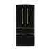 Forno Luigi 18 cu.ft. French Door Refrigerator Black, Antique Brass Handles FORNO