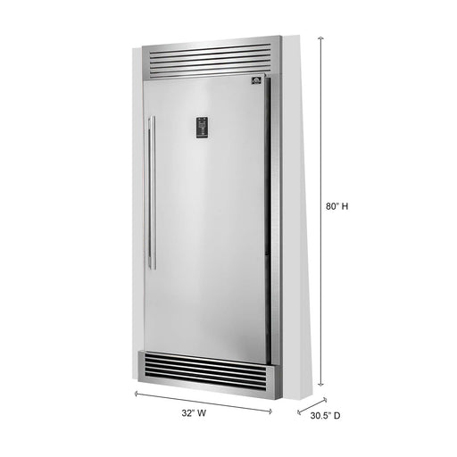 Forno Rizzuto 28" Upright Convertible Refrigerator Right Swing with Decorative Grill - 32" Wide FORNO