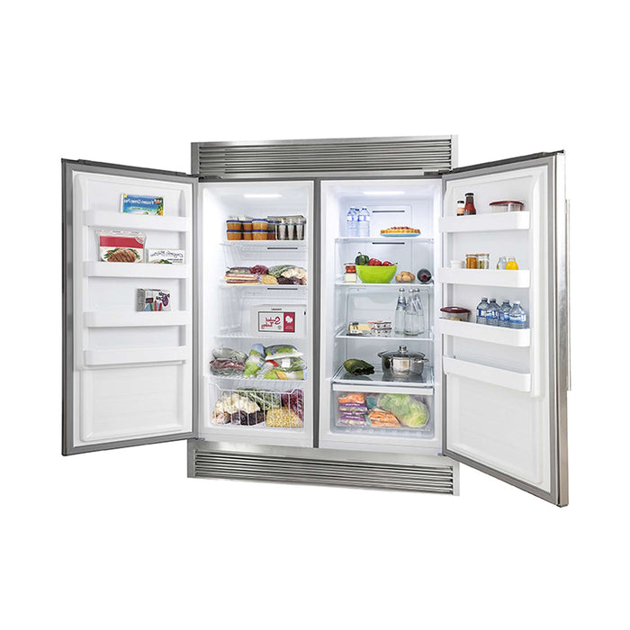 Forno Rizzuto 2-Piece 56-Inch Convertible Refrigerator/Freezer Set, 27.6 cu.ft. with Decorative Grill - 60-Inch Wide FORNO