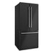 Forno Gallipoli Espresso 30" Black French Door Refrigerator, 17.5 Cu.Ft., Bottom Freezer, Ice Maker FORNO