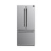 Forno Gallipoli 30" French Door Refrigerator, 17.5 Cu.Ft. Bottom Freezer, Stainless Steel, Ice Maker FORNO