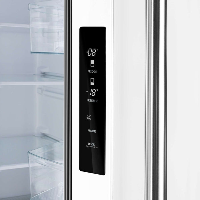 Forno Gallipoli Espresso 30" White French Door Refrigerator, 17.5 Cu.Ft., Bottom Freezer, Ice Maker FORNO