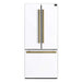 Forno Gallipoli Espresso 30" White French Door Refrigerator, 17.5 Cu.Ft., Bottom Freezer, Ice Maker FORNO