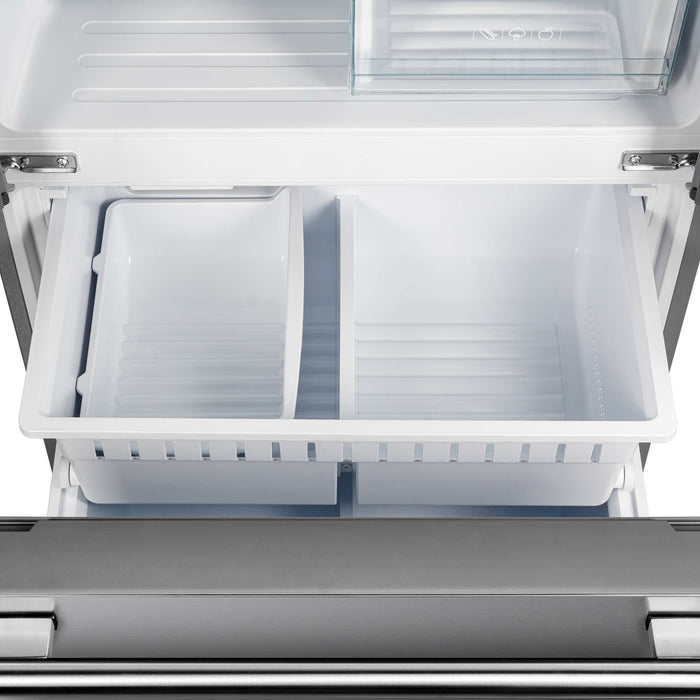 Forno Gallipoli 30" French Door Refrigerator, 17.5 cu.ft. Capacity & Decorative Grill - 34" Wide FORNO