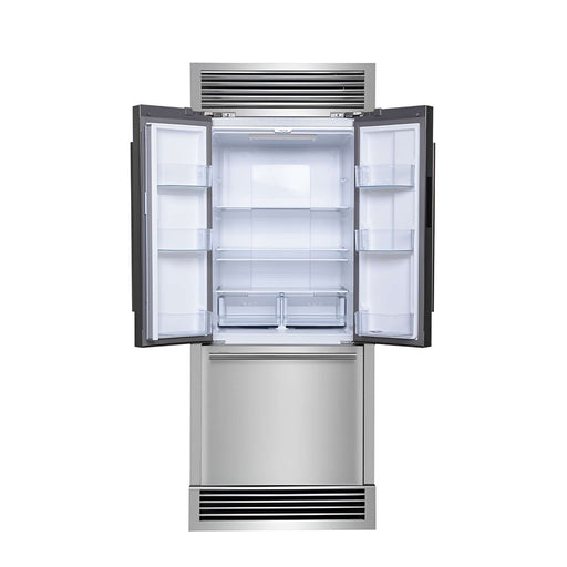Forno Gallipoli 30" French Door Refrigerator, 17.5 cu.ft. Capacity & Decorative Grill - 34" Wide FORNO