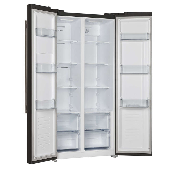 Forno Salerno Espresso 33" Side-by-Side 15.6 Cu.Ft. Black Refrigerator FORNO