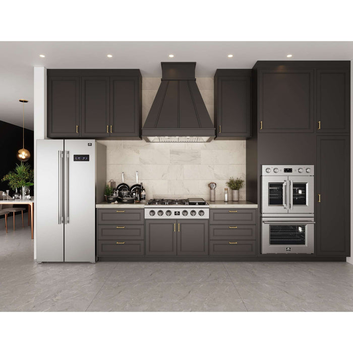Forno Salerno 33" Side-by-Side Stainless Steel Refrigerator 15.6 cu.ft FORNO