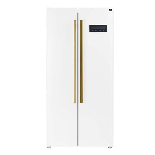 Forno Salerno Espresso 33" Side-by-Side 15.6 cu. ft White Refrigerator FORNO