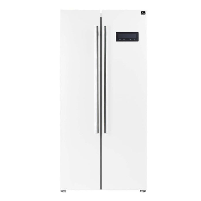 Forno Salerno Espresso 33" Side-by-Side 15.6 cu. ft White Refrigerator FORNO