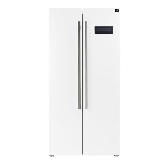Forno Salerno Espresso 33" Side-by-Side 15.6 cu. ft White Refrigerator FORNO