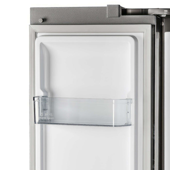Forno Salerno 33" Built-in Stainless Steel Refrigerator 15.6 cu. ft - With Modern Decorative Grill - 37" Wide FORNO