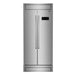 Forno Salerno 33" Built-in Stainless Steel Refrigerator 15.6 cu. ft - With Modern Decorative Grill - 37" Wide FORNO