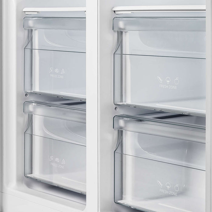 Forno Salerno 33" Built-in Stainless Steel Refrigerator 15.6 cu. ft - With Decorative Grill - 37" Wide FORNO